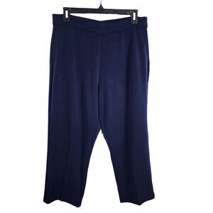 Susan Graver Womens Regular LK Fusion Pull On Crop Pant M Pockets Blue A590692